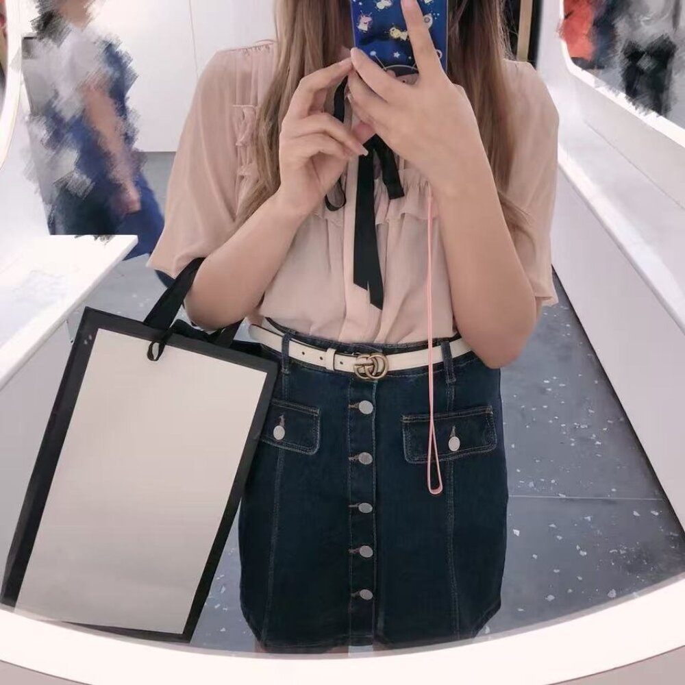 Gucci Belt 2cm/0.8 inch width Size 85cm fit for 26-30 White - Picture 5 of 6